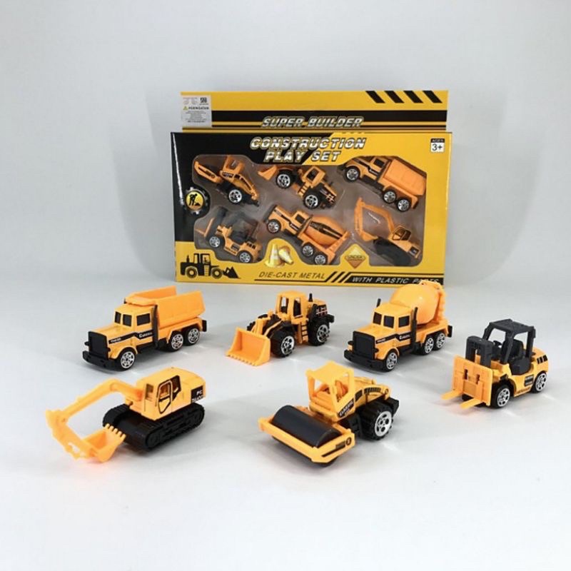 Mainan Anak Diecast Construction  Beko Kendaraan Metal 6pcs premium