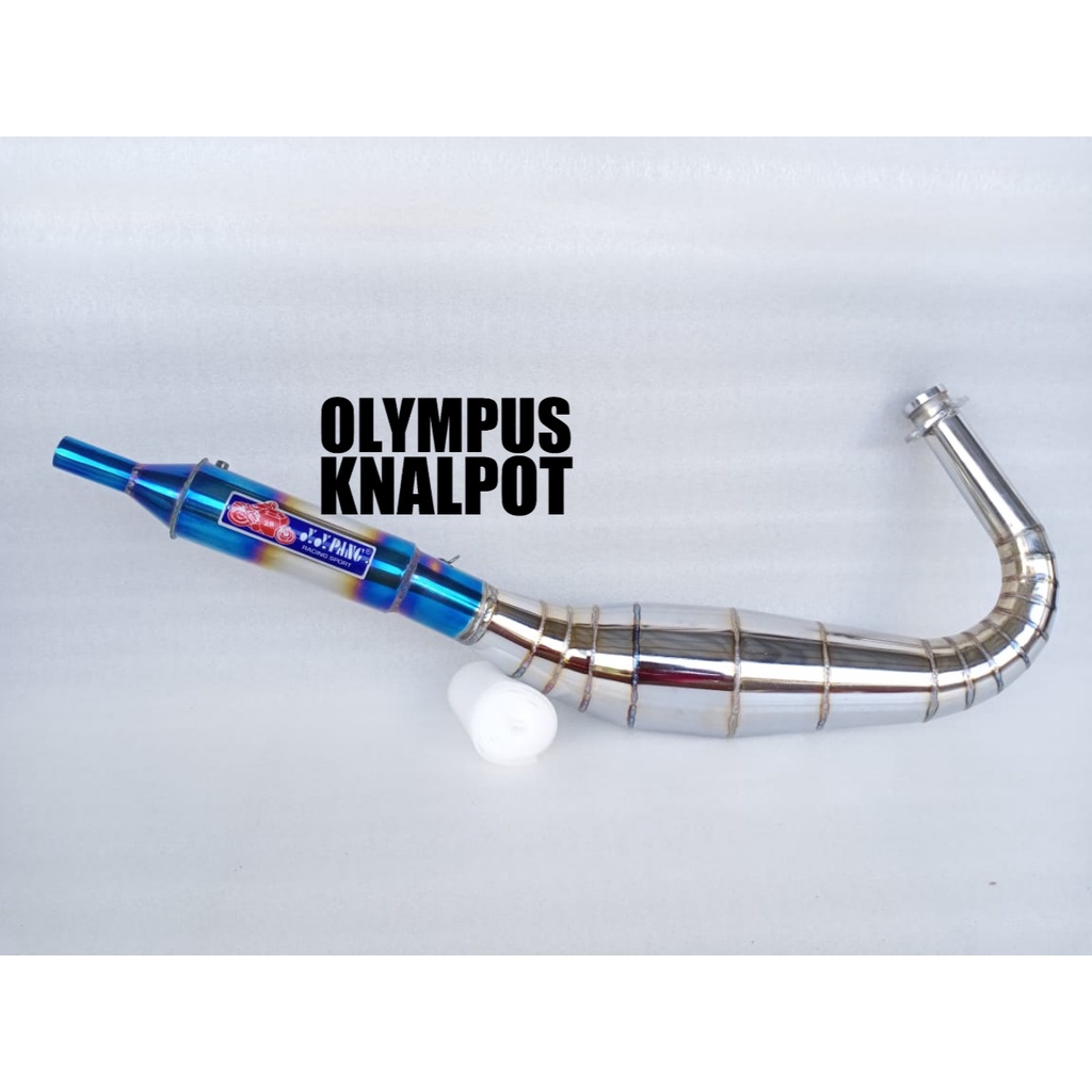Knalpot Rx king Rx spesial YY PANG Kolong Chrome pucuk biru