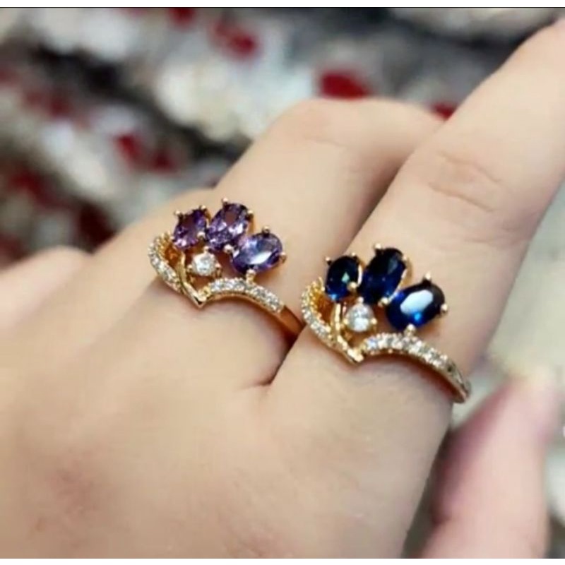 cincin 3 mata emas muda kadar 15% (2 gram) bs request berat dan kadar
