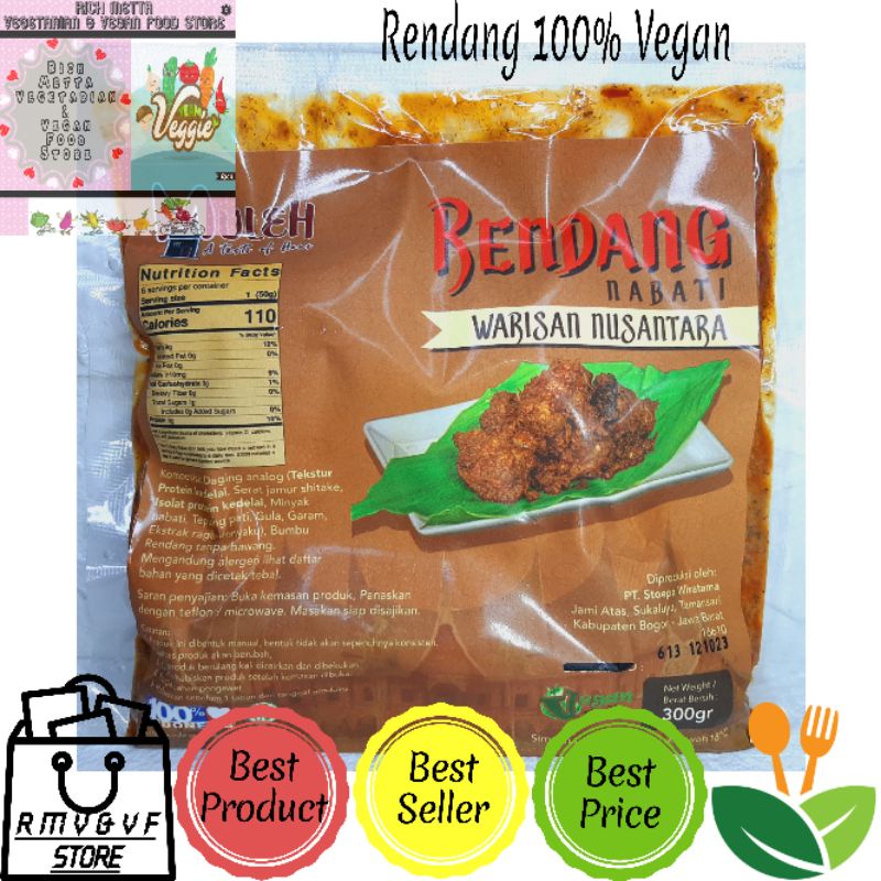 

Veggie Way Rendang Nabati 300gr / Rendang Mutton + Bumbu Vegetarian Vegan