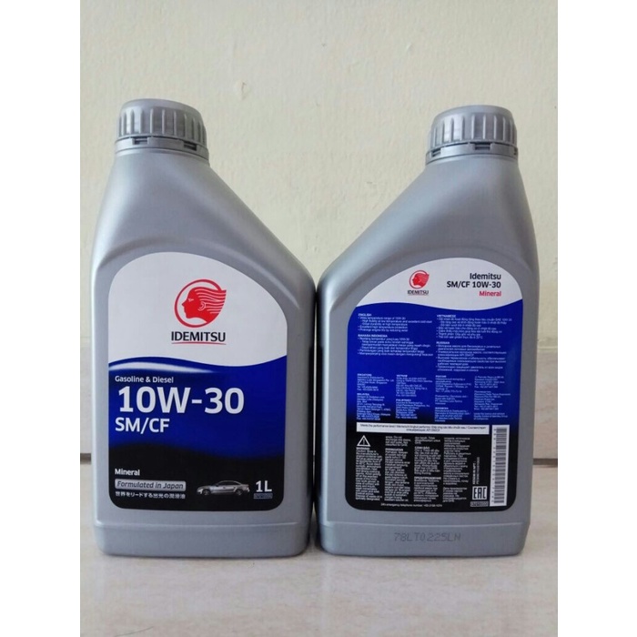 OLI MESIN MOBIL IDEMITSU 1L 10W/30 10/30 10W30 10W-30 10-30 SM/CF