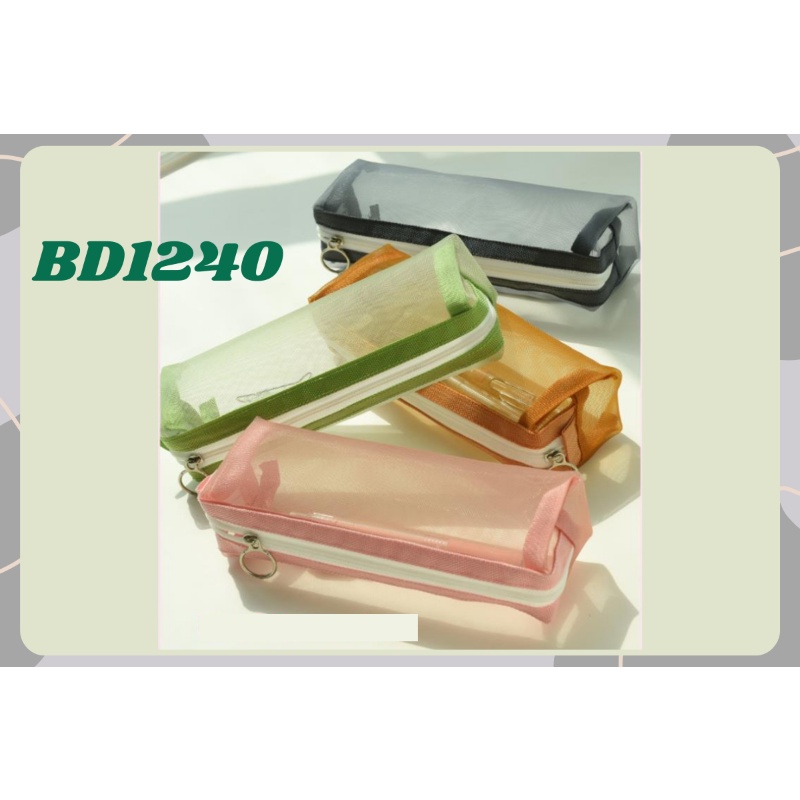 

KJ!! TEMPAT PENSIL ALAT TULIS SEKOLAH MURAH ATK PENSIL CASE POLOS TRANSPRN BD1240