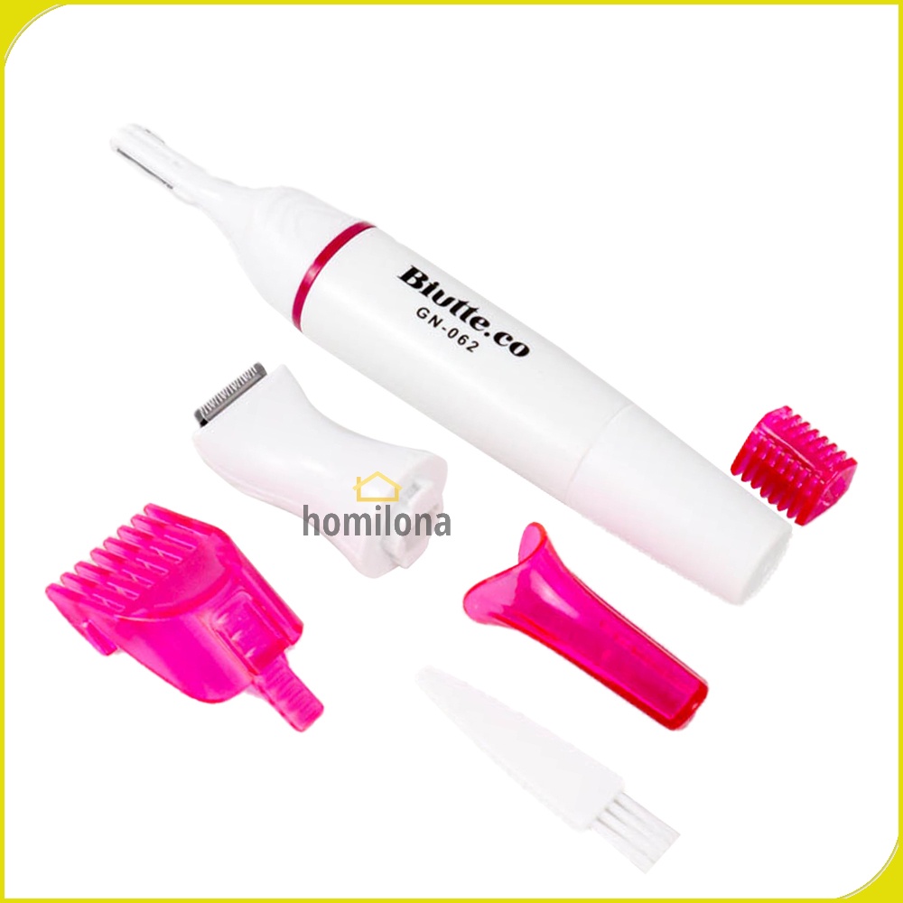Biutte.co 5 in 1 Trimmer Shaver Pencukur Bulu Tubuh Elektrik Personal Care GN-062 White