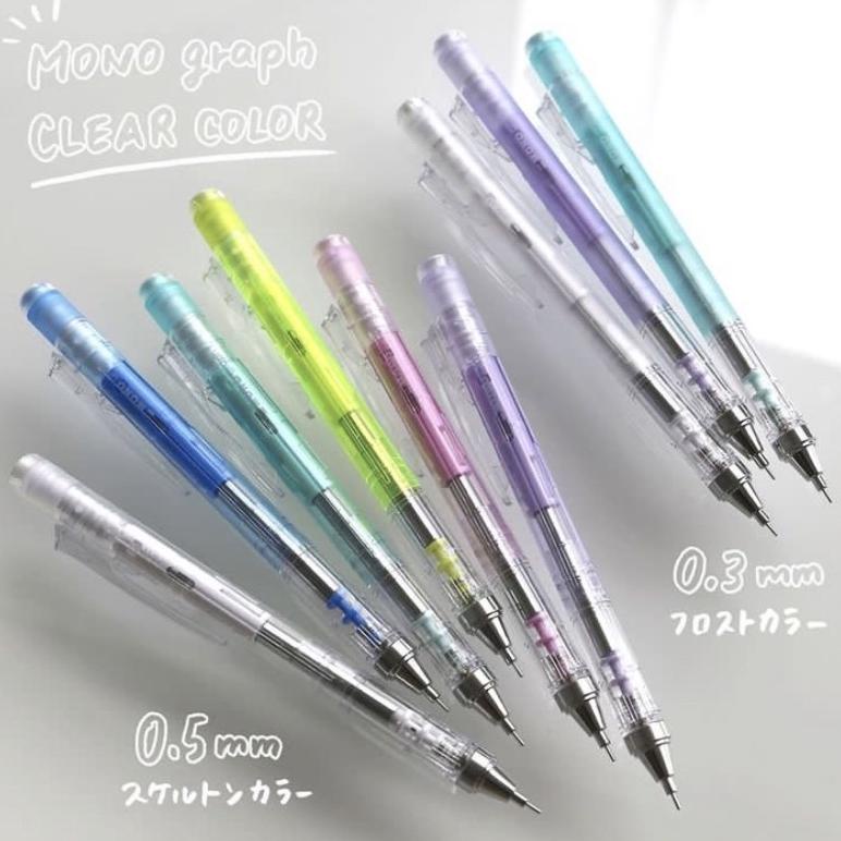 

TOMBOW MONOGRAPH SHARP MECHANICAL PENCIL CLEAR COLOR 0.5 MM TERLARISS...,,,,,