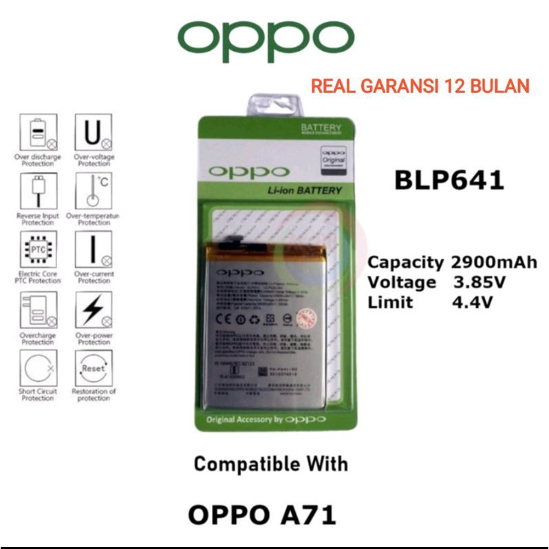 BATERAI REAL BLP641 UNTUK OPPO A71