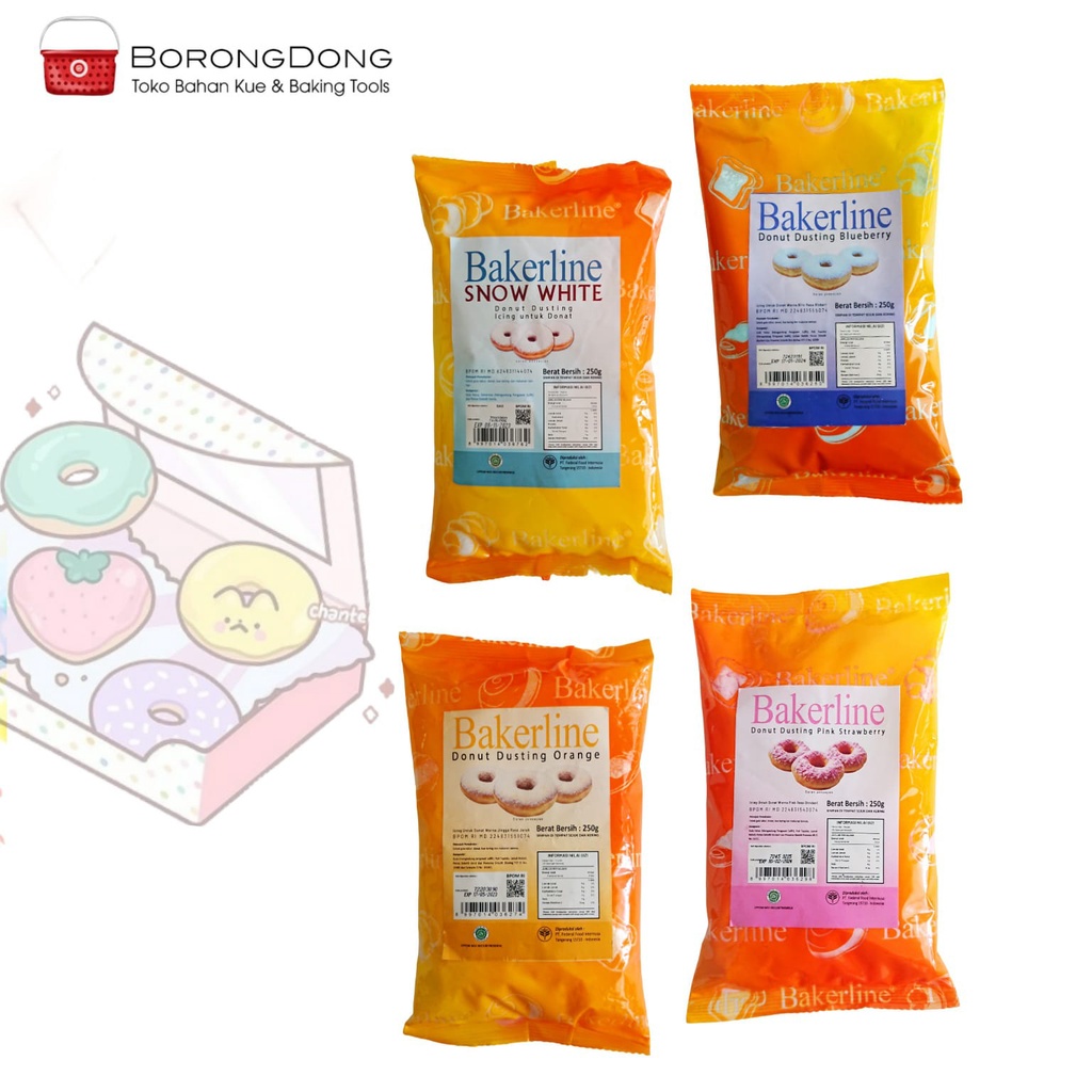 

Bakerline Dusting Donat 250g/ Gula Donat / Gula Dingin Warna