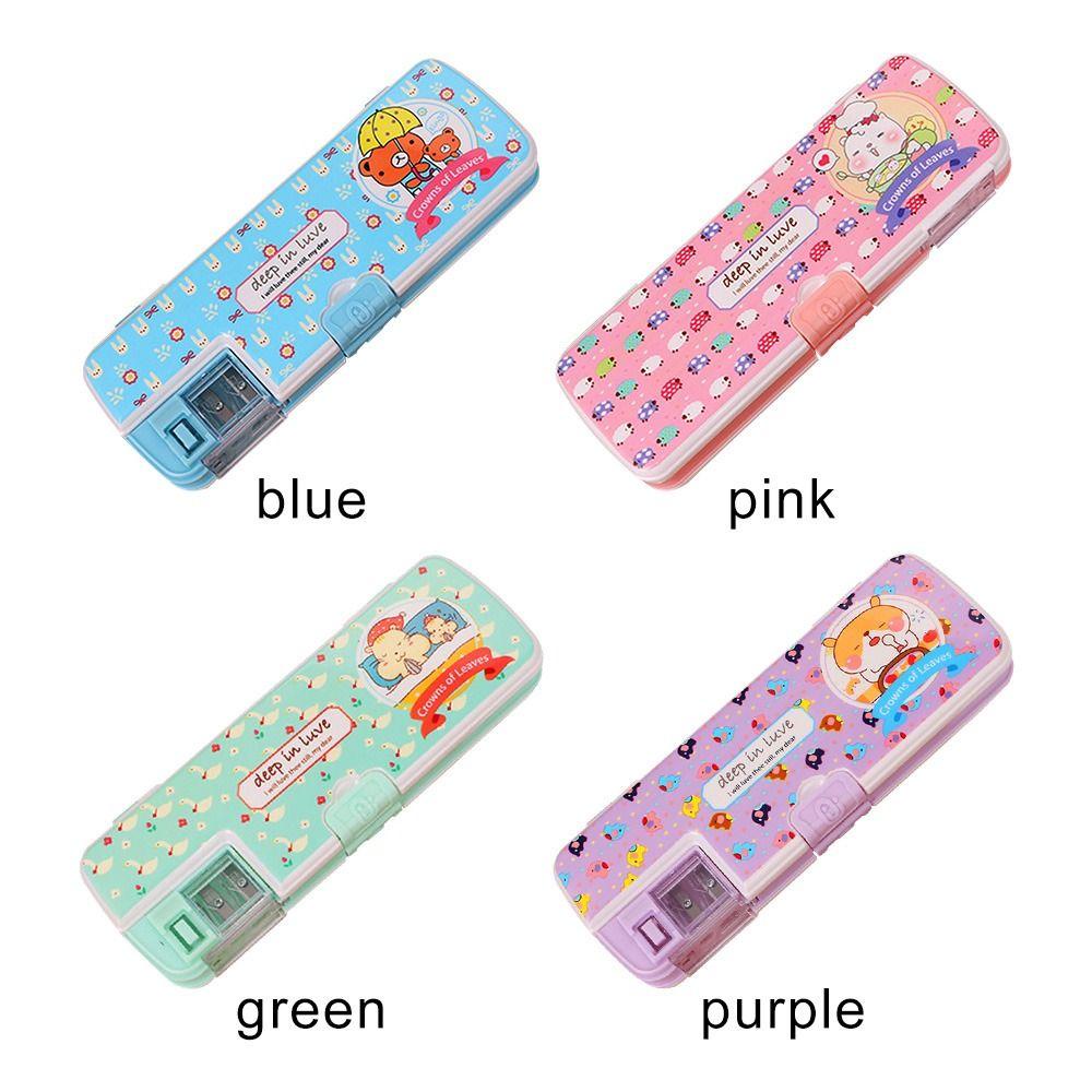 R-flower Pencil Case Perlengkapan Siswa Lucu Kotak Alat Tulis Multifungsi