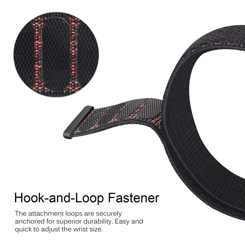 Nylon Loop Velcro Strap Huawei Band 7 Sports Breathable Replacement Band Lightweigh Wristband