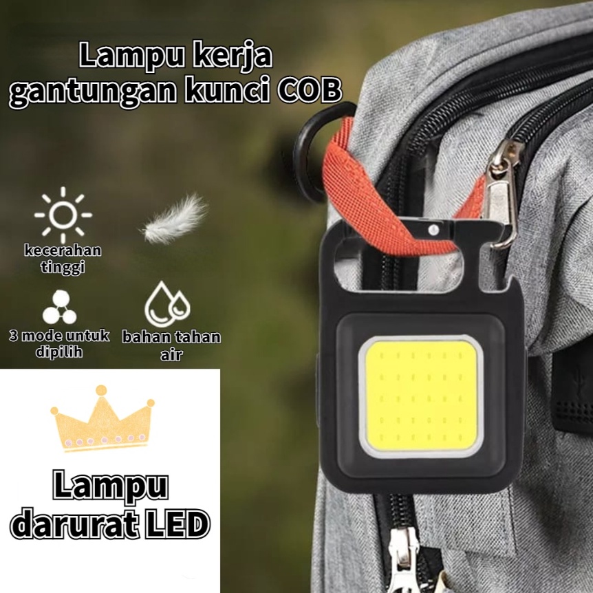 【COD】5000mah Mini Senter COB Rechargeable Keychain Led Senter Portable Light Usb Rechargeable Emergency Led