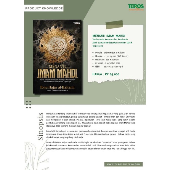 Jual Buku Original MENANTI IMAM MAHDI "Tanda-tanda Kemunculan Pemimpin ...