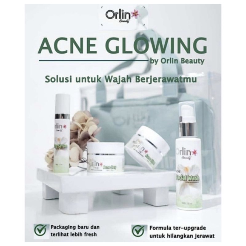 ORLIN PAKET ACNE GLOWING / ORLIN BEAUTY SKINCARE (FREE BONUS)