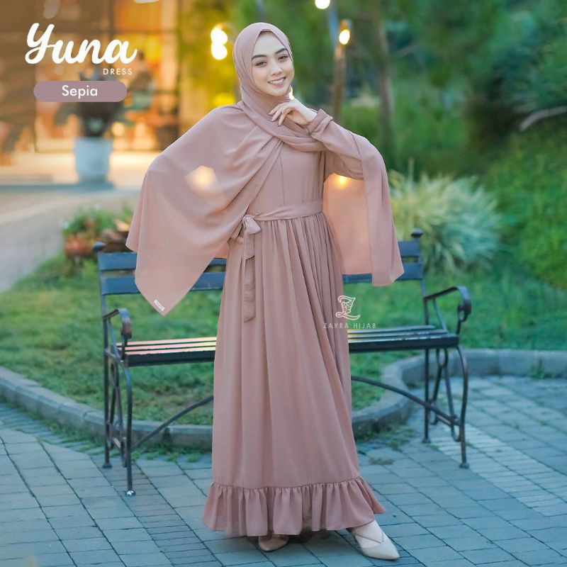 Yuna dress By zayra Hijab ready stock
