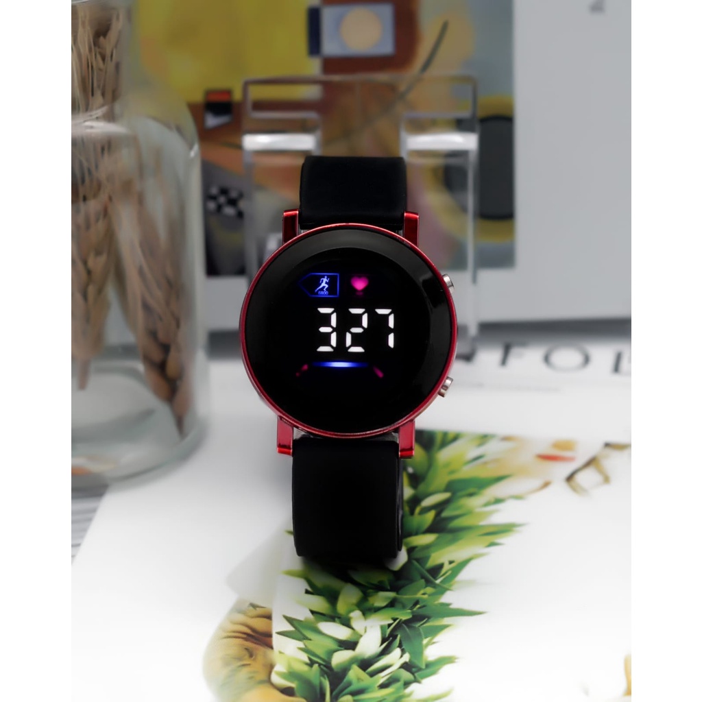 PA JAM TANGAN WANITA / PRIA DIGITAL RUBBER BULAT LED WATCH  GROSIR ORIGINAL M150 HIGH QUALITY RM064