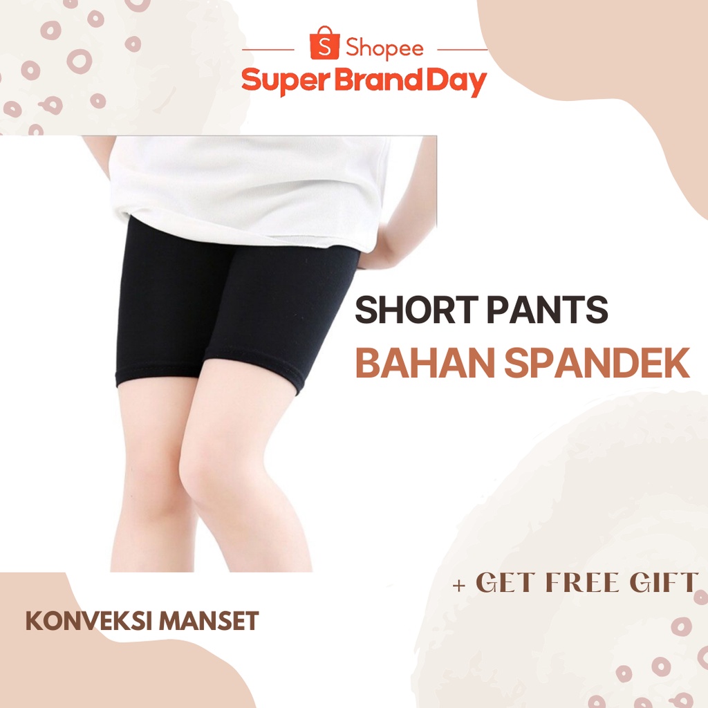 CELANA SHORT PANTS WANITA BAHAN SPANDEK UKURAN JUMBO / PROMO / DISKON