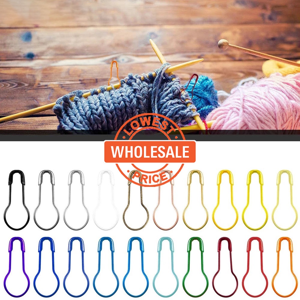 [Harga Grosir] 100 Pcs Mini Warna Campur Calabash Pin Tak Terlihat Pakaian Tag Pin Pengikat Berbentuk Pir Aksesoris Kerajinan Bohlam Kecil DIY Klip Labu Penanda Pemegang