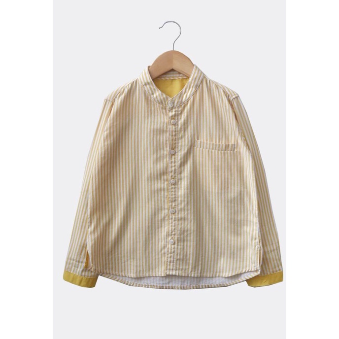 MYLK by Rafathar Kemeja Anak Laki-Laki Tangan Panjang Stripe Kuning