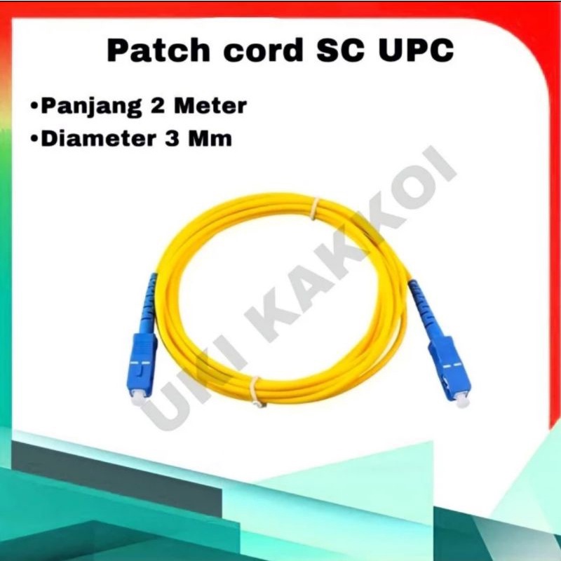 Patch cord sc upc kabel fiber optik / kabel fo