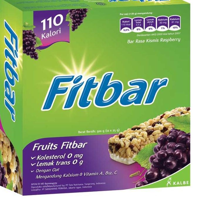 

ダ Fitbar Pack 12 pcs Coklat, Fruit Rasberry, Nuts, Tiramisu Recomend