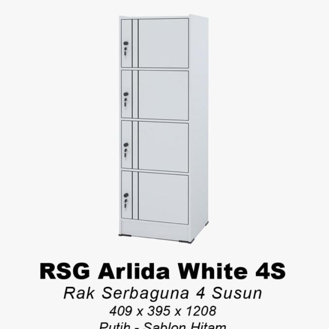 

Olympic RSG Arlida Lemari Loker Locker 4 Pintu Rak Susun Kantor Kayu