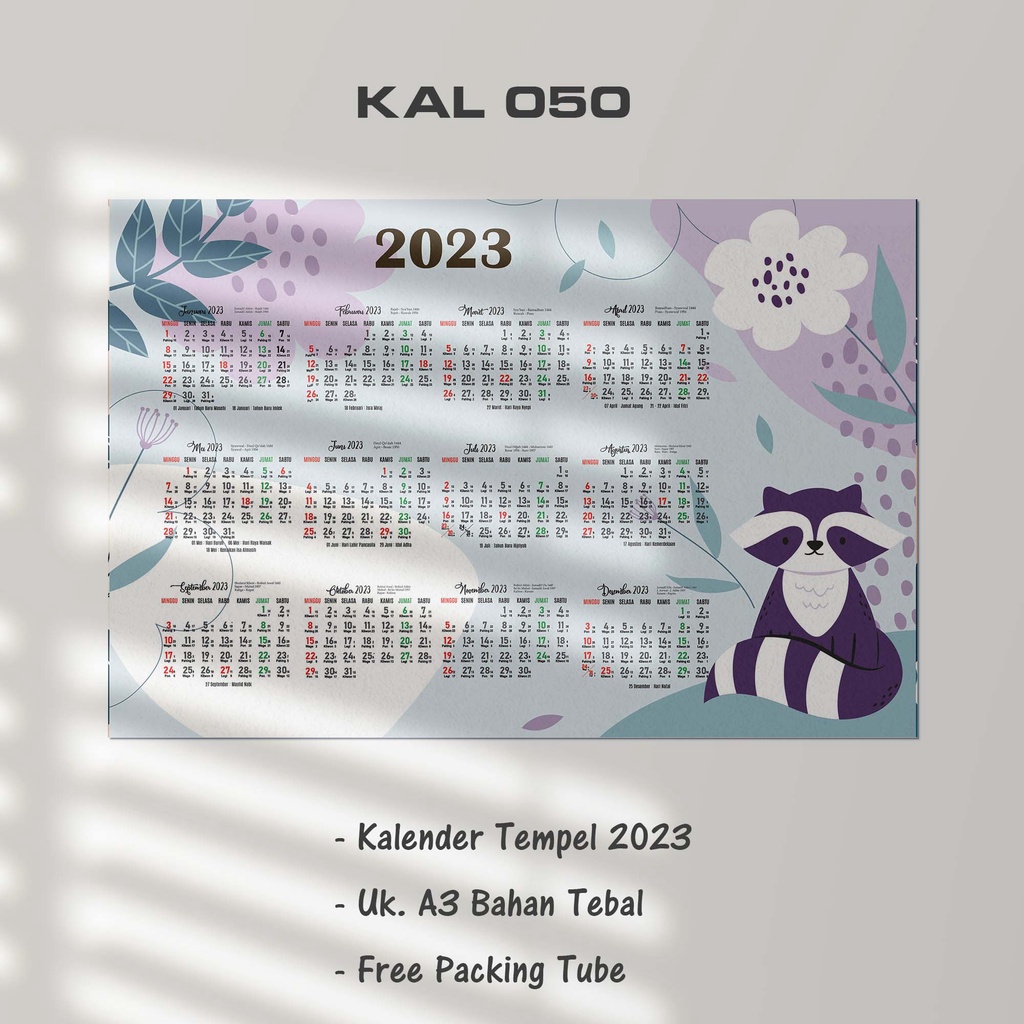 

Hanabi Kalender Dinding 2024 / Kalender Tempel Custom KAL48