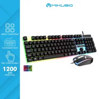 Keyboard Mouse Gaming RGB Mikuso KB-C021