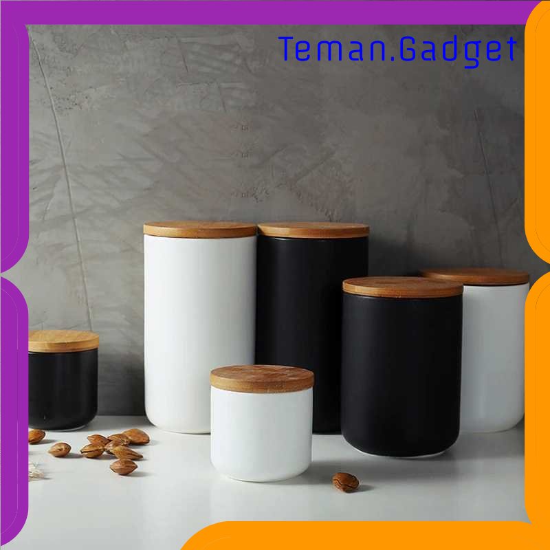 TG - DPR KAKOMILA Toples Keramik Tempat Biji Kopi Bumbu Dapur - CF-047