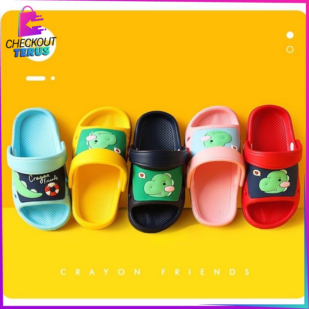 CT S10 Sandal Selop Karakter Model Tali Belakang Anak Impor Sendal Slop Karet Anak Sandal Slop Eva