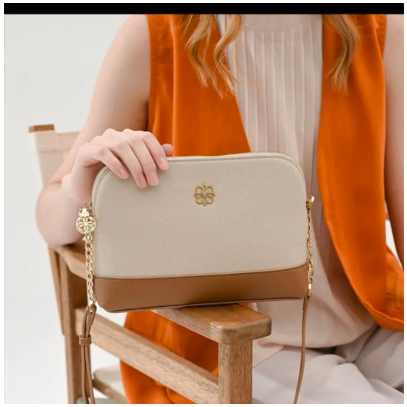 Tas Selempang Les Catino Paris Montaigne Crossbody Smoke Grey Ginget Br/3