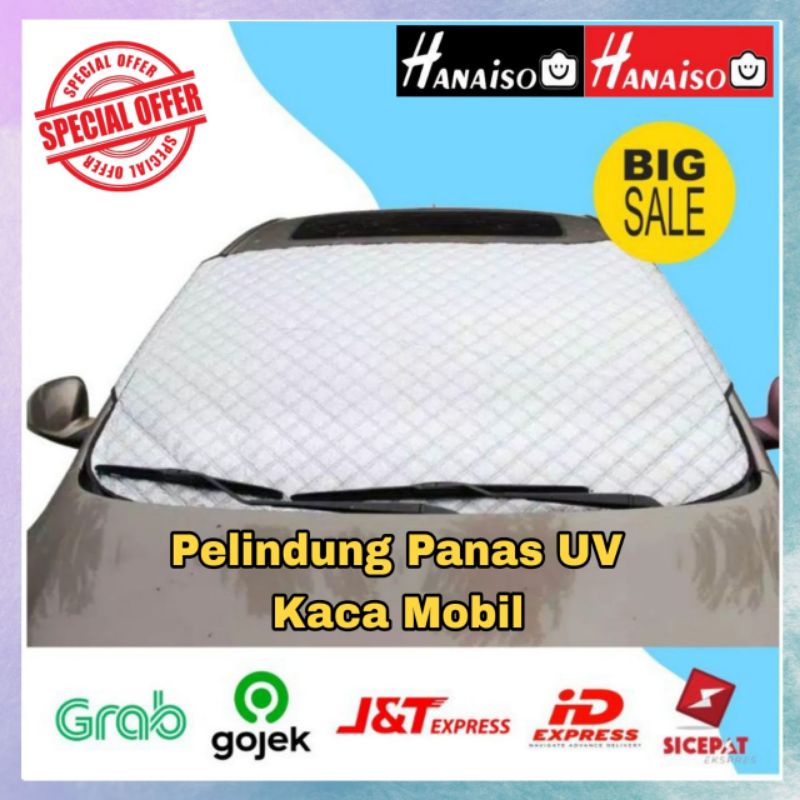 Medan Termurah Hanaiso Pelindung Kaca Depan Mobil Dashboard XL| Penutup kaca Mobil | Anti Panas UV Peredam Panas Mobil Sun Shield Shade Perlengkapan Mobil Bahan Tebal Water Proof Penyedot Debu Perlengkapan Aksesoris Mobil