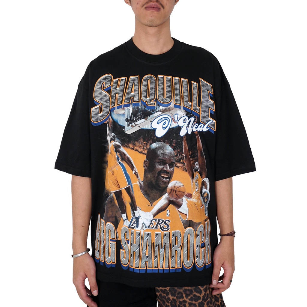 Kkontener Vintage Shaquille O'Neal Lakers Black Oversize Tee T-Shirt Kaos