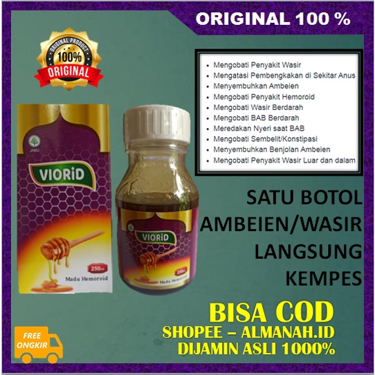 [BISA COD] Viorid Madu Obat Wasir Solusi Atasi Wasir/Ambeien Paling Ampuh Herbal Ambeien Wasir BPOM 