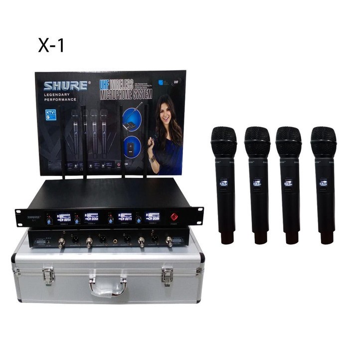 MIC/MICROPHONE WIRELESS SHURE X-1 HANDLE 4 MIC