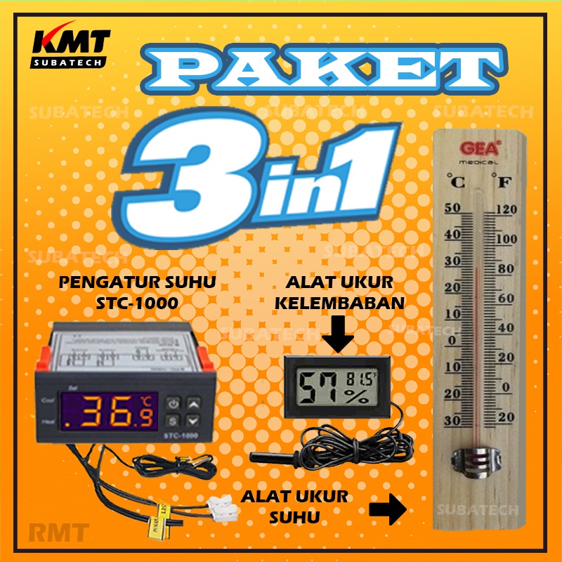 Jual Paket Thermostat Termostat Digital STC1000 Termometer Higrometer