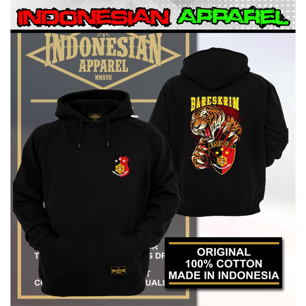 Hoodie Jaket Distro Logo Bareskrim Macan D 3