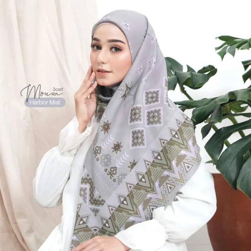 Scarf Mouza  Yessana Jilbab Instan Kerudung Bergo Jersey Premium Khimar Syari Jumbo Kudung Sport Men