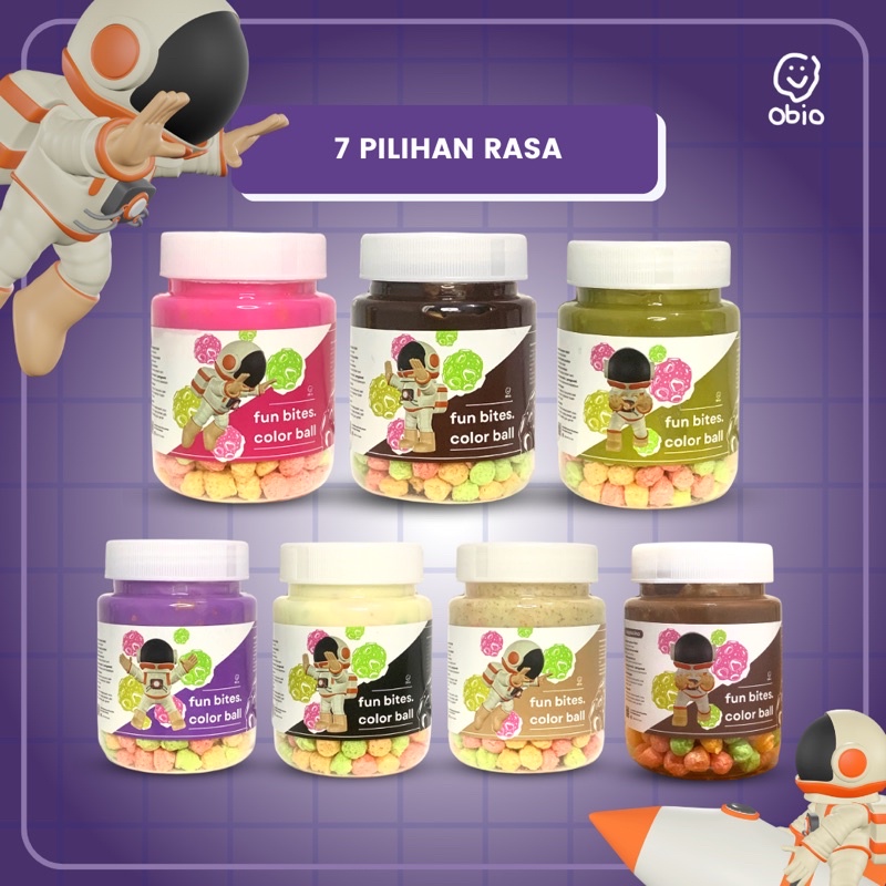 Choco Jar COLOR BALL. by Obio Crunch - Cemilan Rasa Chocolate Rice Crispy Topping Cokelat Leleh Nyam Nyam