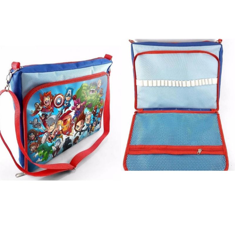 TAS LES BIMBLE ANAK SEKOLAH Data Bag Folder Bag CUSTOM MOTIF NAMA ANAK Sling Bag Drawing FOLDER BAG 