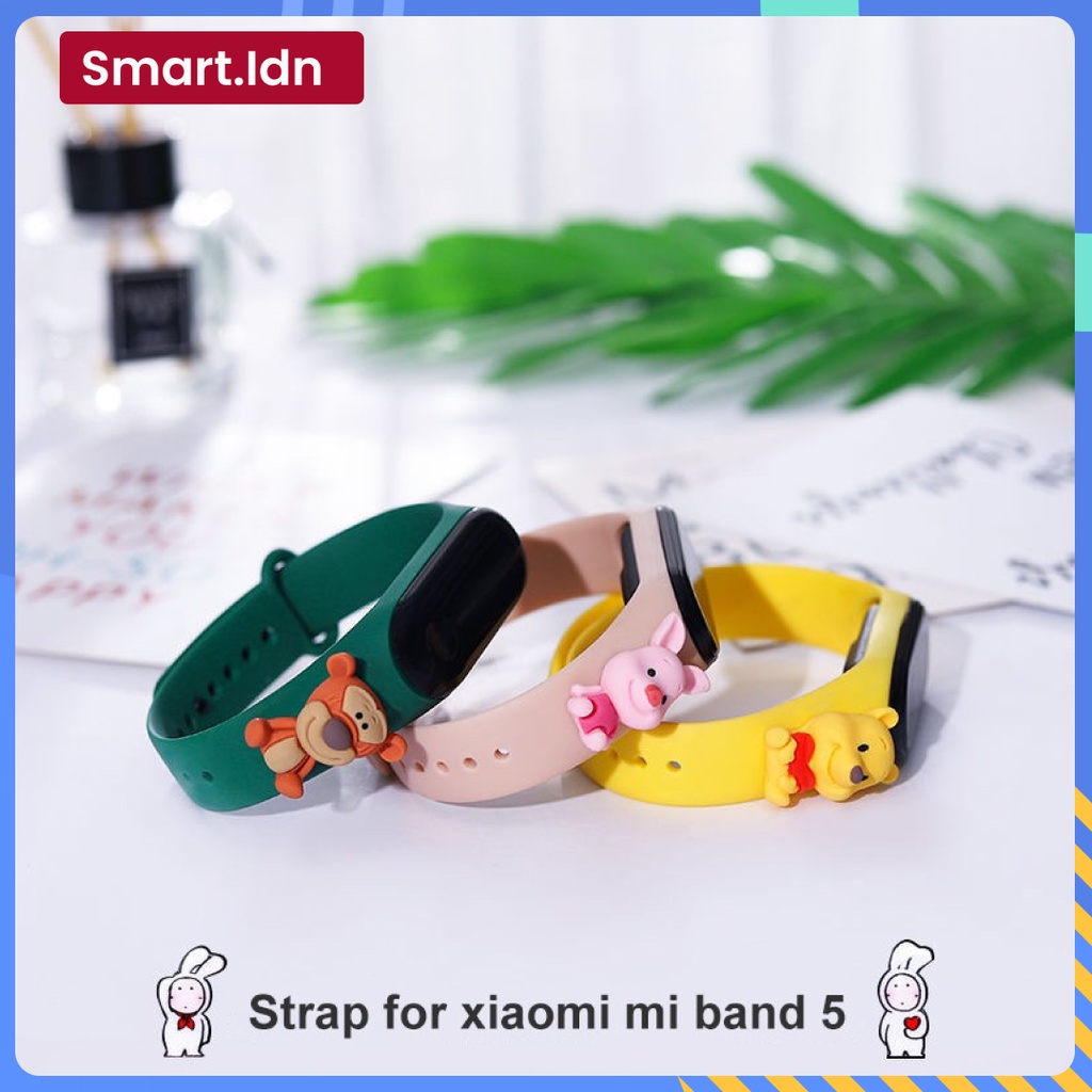 Xiaomi Mi Band Mi 3 Mi 5 Boneka Kartun Besar 3D LUCU Tali Smartwatch Strap Jam