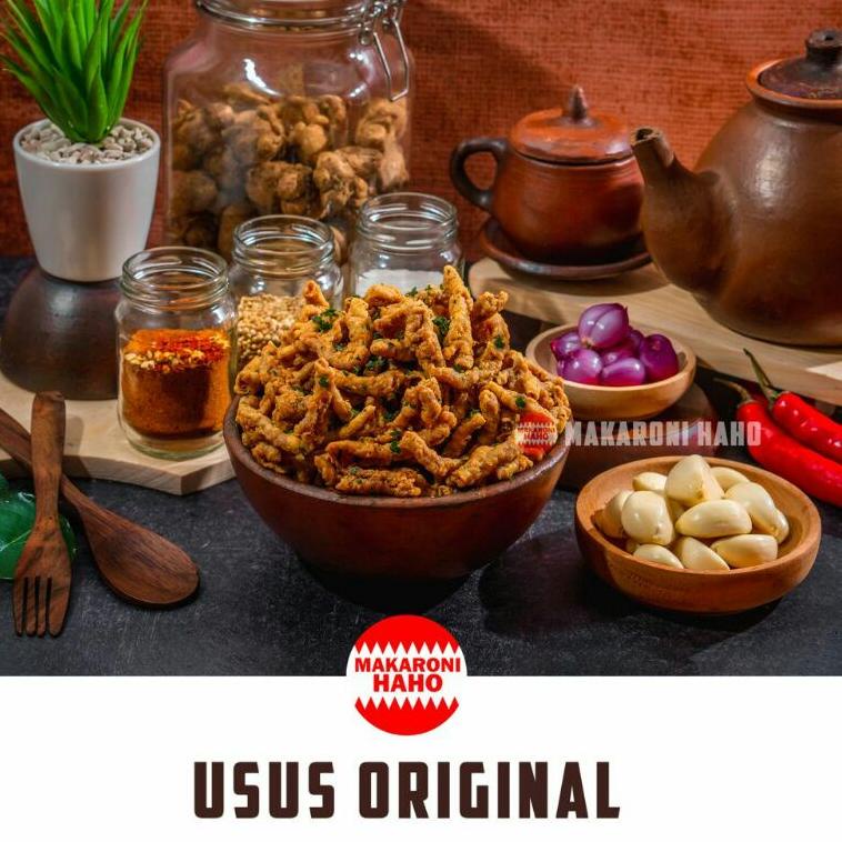 

ㅻ keripik usus original daun jeruk/tidak pedas kemasan asyik 500gram ㅭ