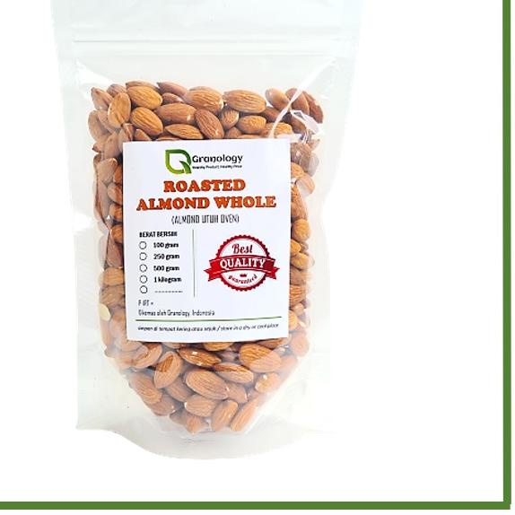 

GRATIS ONGKIR✅Roasted Almond Whole / Almond Utuh Oven (500 gram) by Granology|KD7