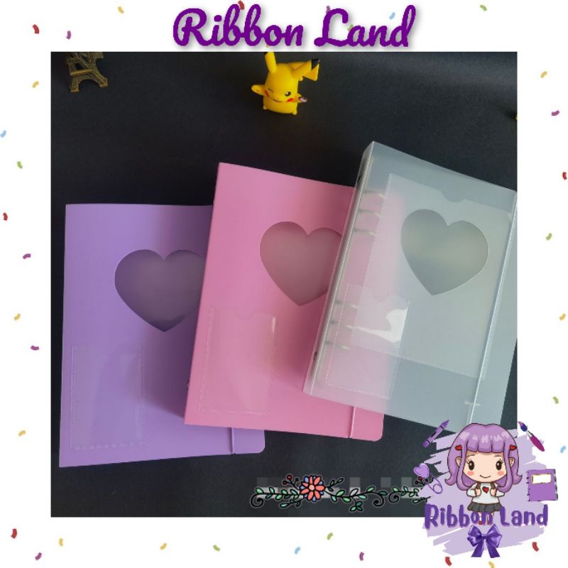 

A5 Hard Cover Doff Binder Lovely Heart Pastel Colour 6-Ring