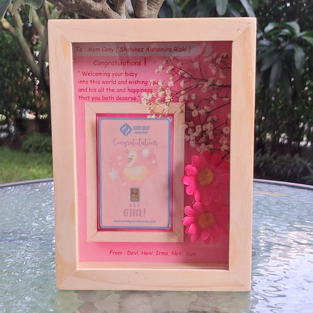 Frame 3D Logam Mulia/ Custom Frame/ Hampers/ Gift Box
