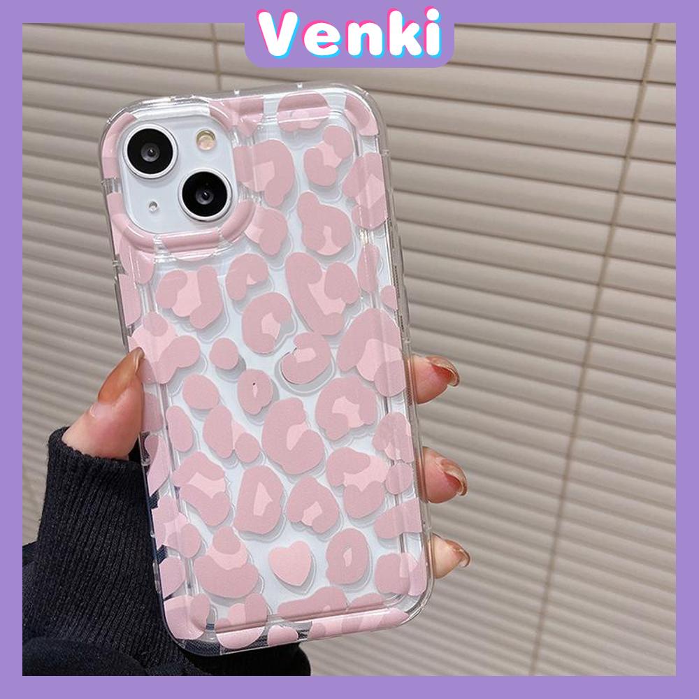 Case For iPhone 14 Pro Max TPU Soft Jelly Airbag Clear Case Pink Leopard Camera Protection Shockproof For iPhone 14 13 12 11 Plus Pro Max 7 Plus X XR