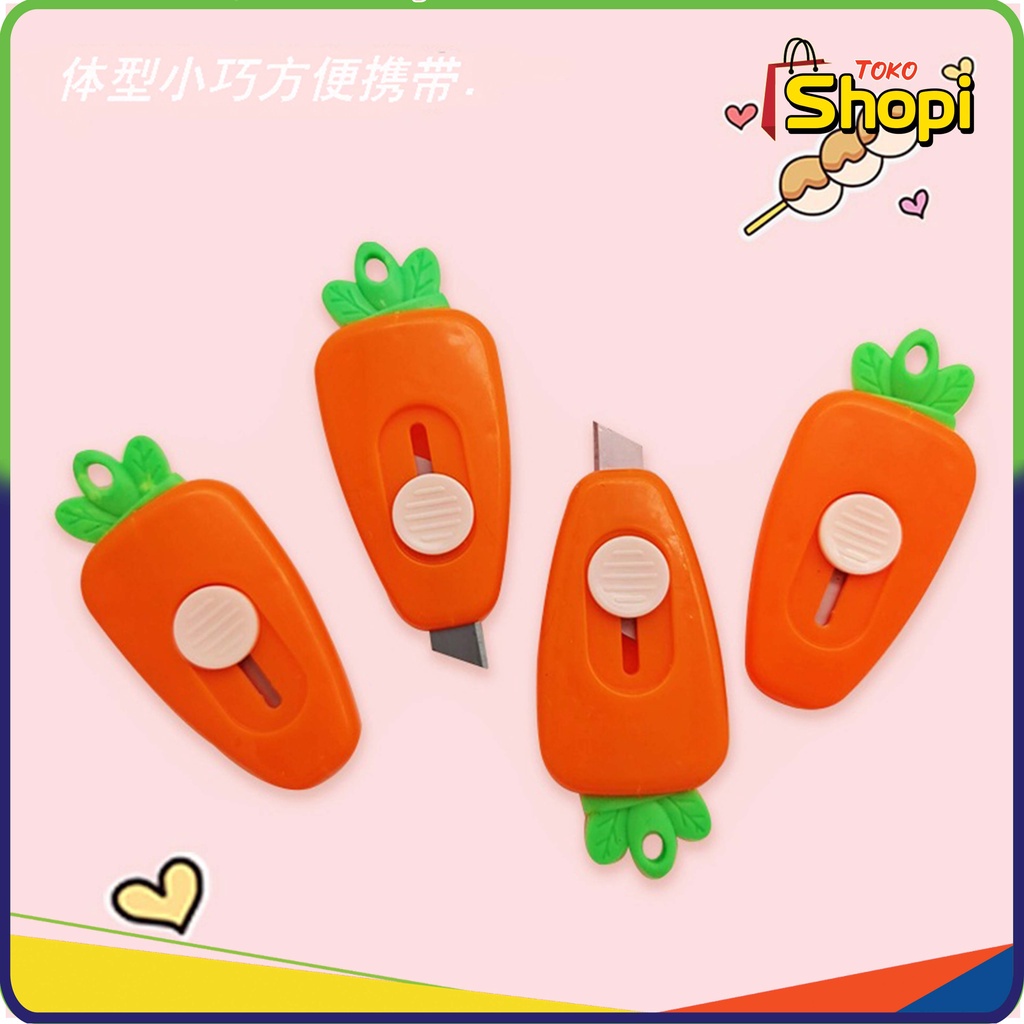 

Pisau Kecil Cutter Mini Karakter Wortel Cutter Travelling Portable 790