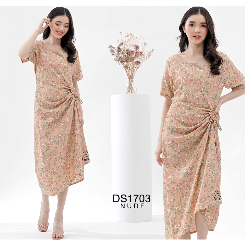 SEOLA - DS1703 - Dress Rayon Midi Casual