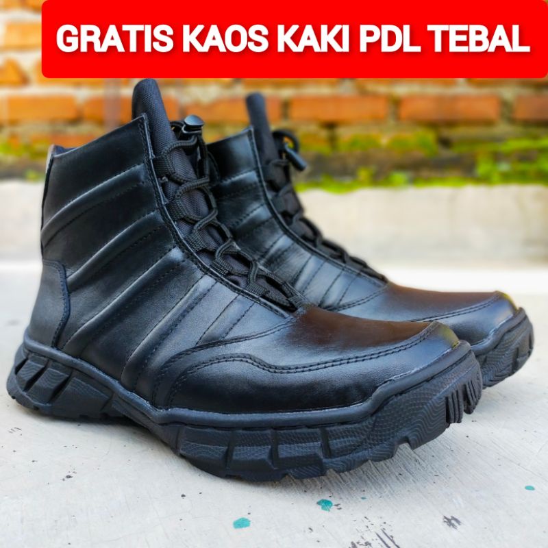 SEPATU PDL NINJA PENDEK FULL KULIT SAPI ASLI SEPATU PDL DINAS LAPANGAN TNI POLRI SECURITY SATPAM SEPATU PDL POLANTAS MODEL TERBARU