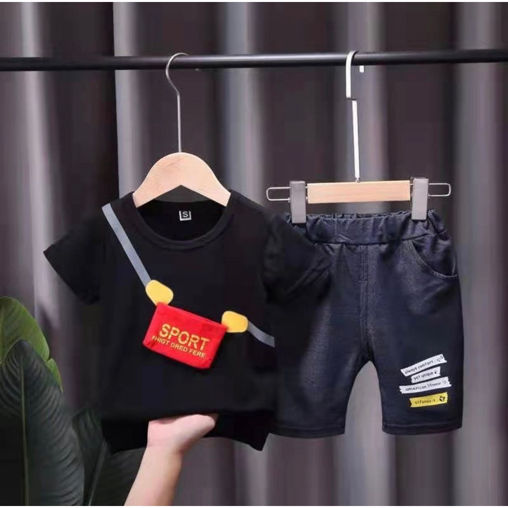 PROMO-SETELAN ANAK PAKAIAN ANAK 1-5 TAHUN SETELAN ANAK LAKI-LAKI BAJU ANAK LAKI-LAKI SETELAN CELANA DENIM FASHION BAJU ANAK TERBARU