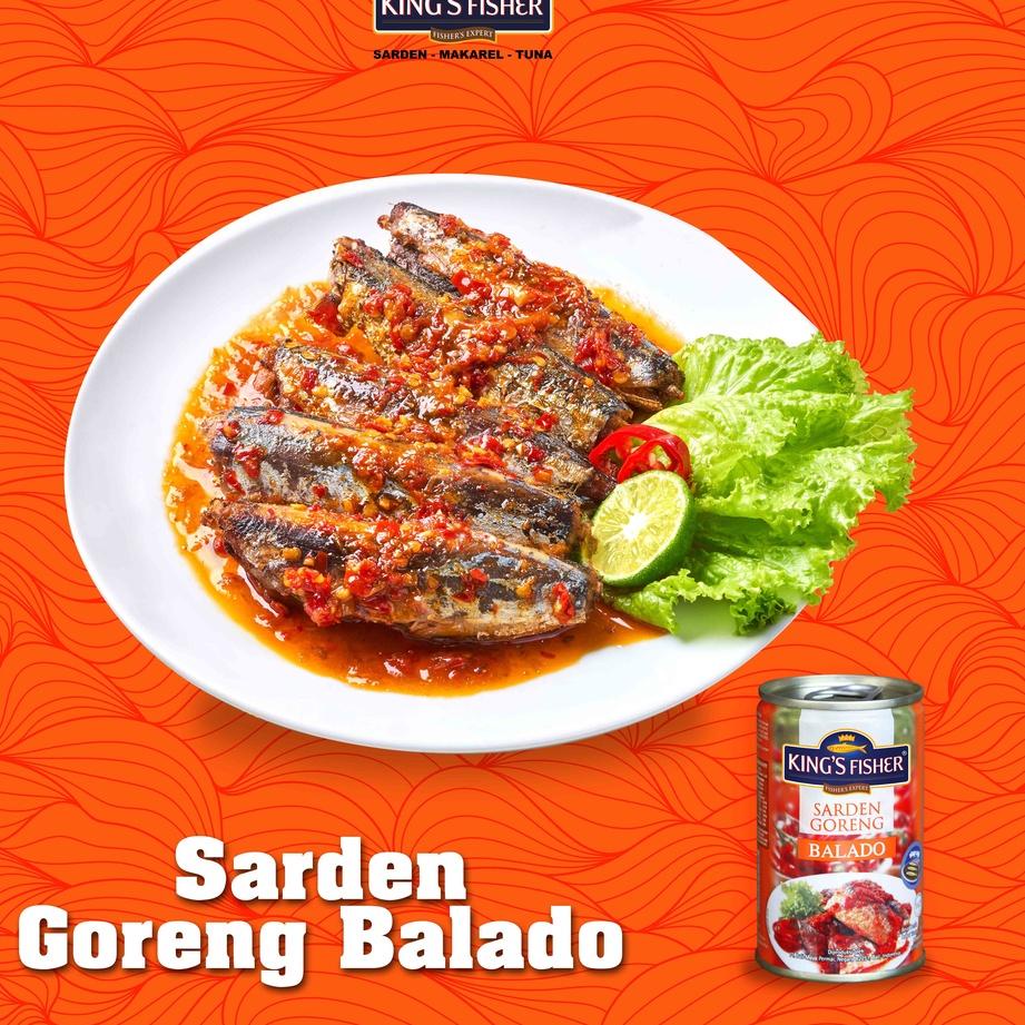 

Sale!!! King's Fisher PAKET 2 pcs Sarden Goreng Rasa Balado Makanan Kaleng 425 gr