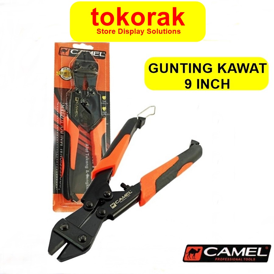 GUNTING KAWAT 9 INCH CAMEL MINI BOLT CUTTER - BESI BETON BAJA RANTAI