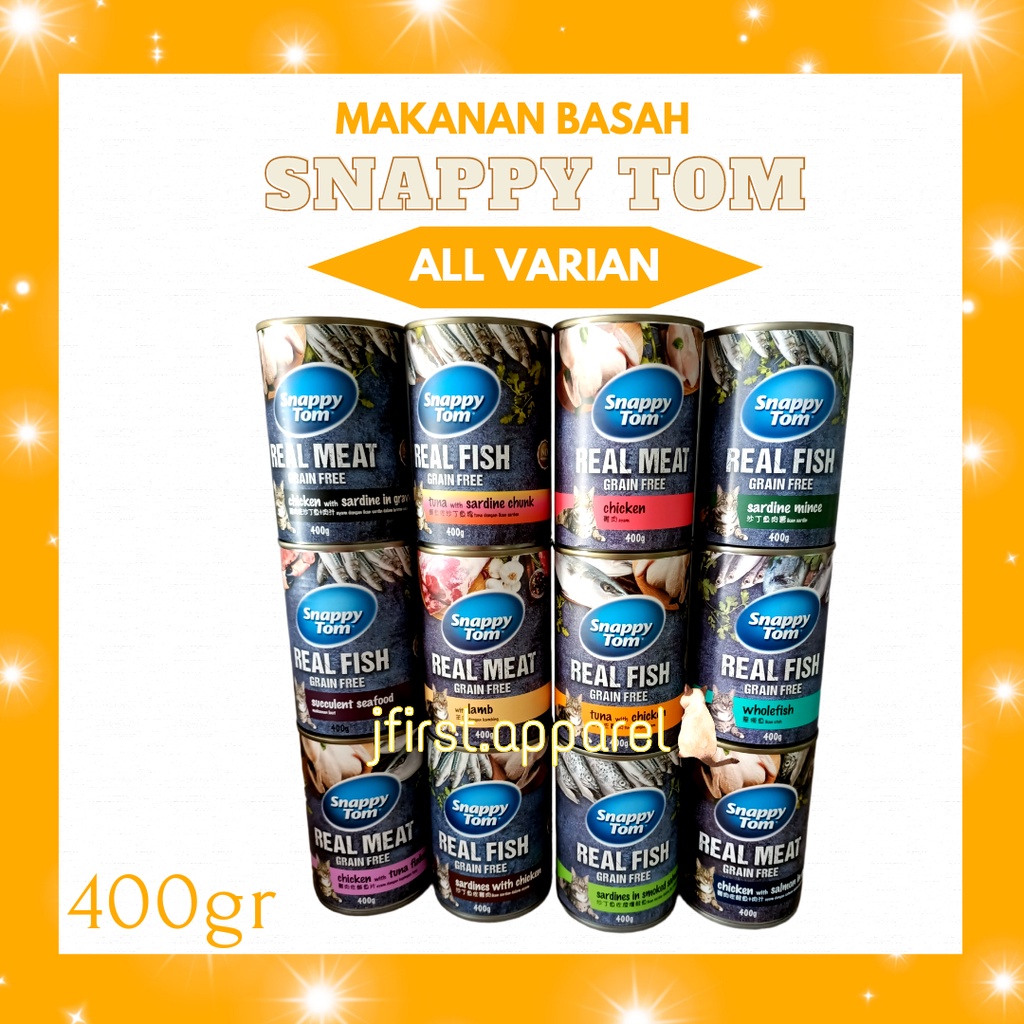SNAPPY TOM KALENG 400g | MAKANAN BASAH SNAPPY TOM | SNAPPY TOM KALENG